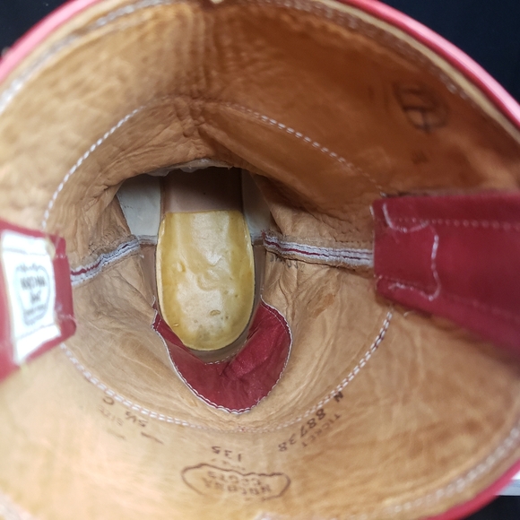 Nocona 'Wildflower' Ropers in Red - Youth size 3.5 or Women's size 5.5 - Picture 9 of 13